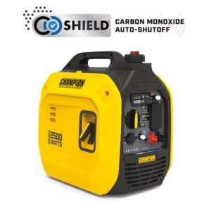 Portable yellow generator with carbon monoxide auto-shutoff feature.